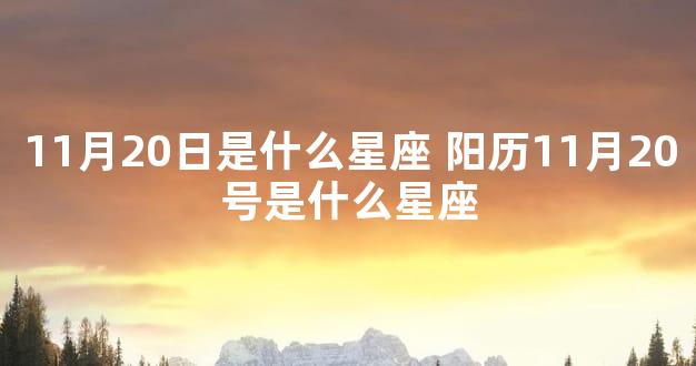 11月20日是什么星座 阳历11月20号是什么星座